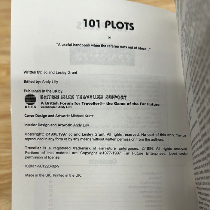 101 Plots A supplement for Marc Miller’s Traveller