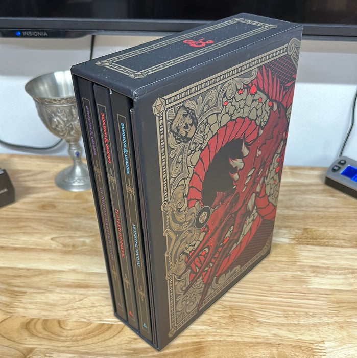 Dungeons & Dragons Core Rulebooks Set (Limited Edition Alternate covers with Slipcase, Player's Handbook, Dungeon Master's Guide, Monster Manual, DM Screen)