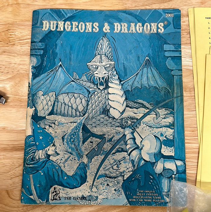 Dungeons and Dragons Basic Set first edition lizard logo 2nd printing