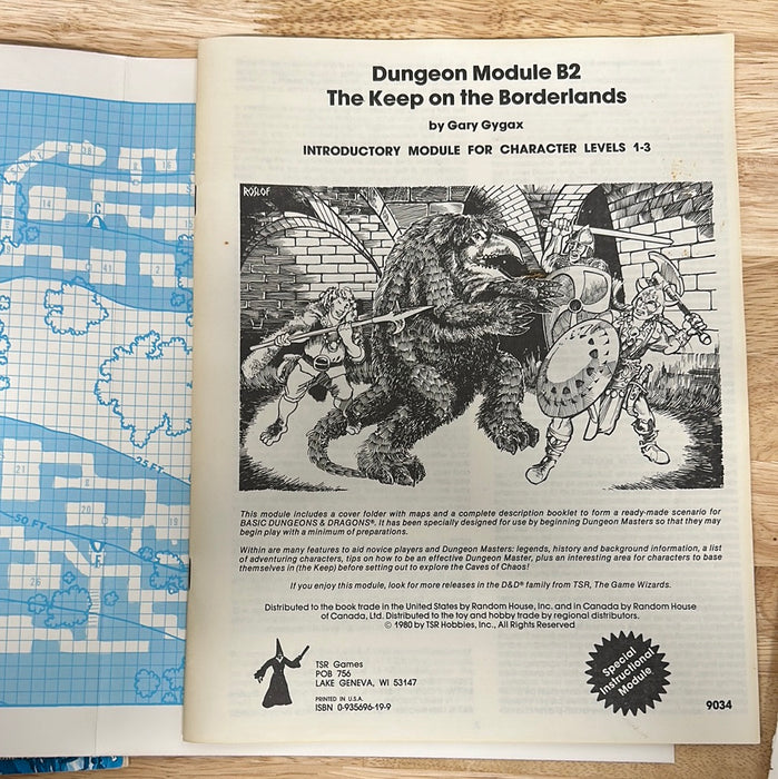 Dungeons and Dragons Basic Set first edition wizard logo 2nd printing with chits
