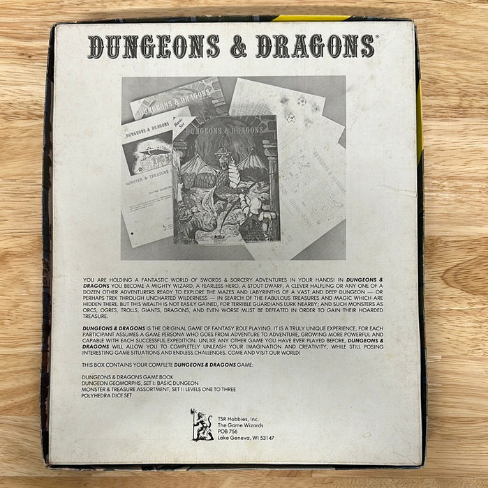 Dungeons and Dragons Basic Set first edition lizard logo 2nd printing