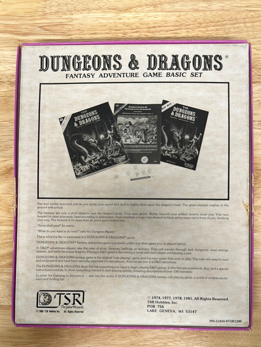 Dungeons and Dragons First Edition Basic Set 11th printing