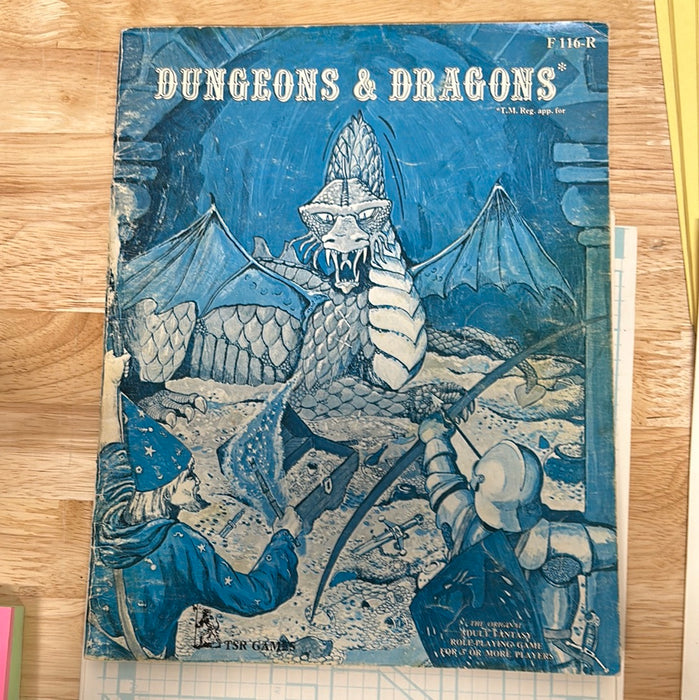 Dungeons and Dragons Basic Set first edition lizard logo 2nd printing